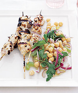 Chicken Kebabs With Chickpea Salad Recipe