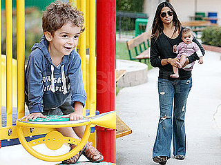 Pictures of Levi and Vida McConaughey Playing at the Park With Camila Alves