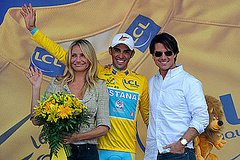 Pictures of Cameron Diaz, Tom Cruise, and Alberto Contador at Tour de France