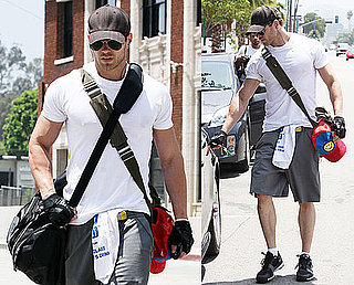 Pictures of Kellan Lutz Leaving Gym in LA