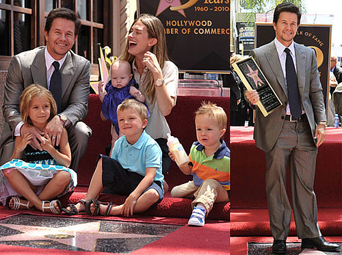 Pictures of Mark Wahlberg With Family at Hollywood Walk of Fame