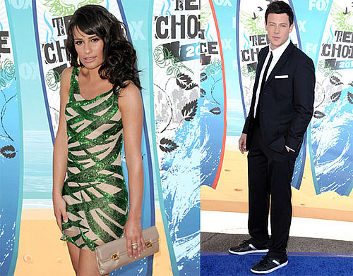 Glee stars Lea Michele and Cory Monteith at the 2010 Teen Choice Awards