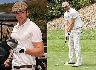Pictures of Kellan Lutz Playing Golf in CA