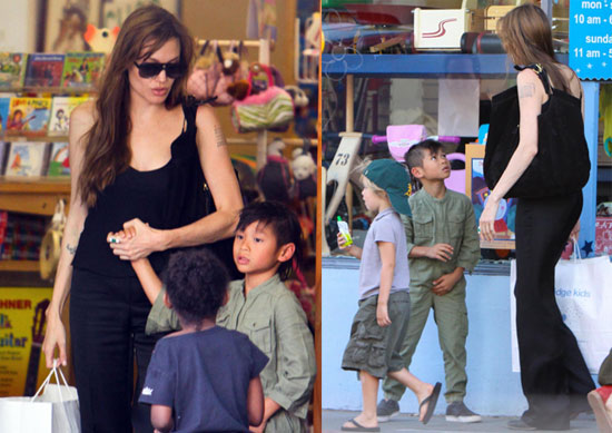 Pictures of Angelina Jolie and Kids