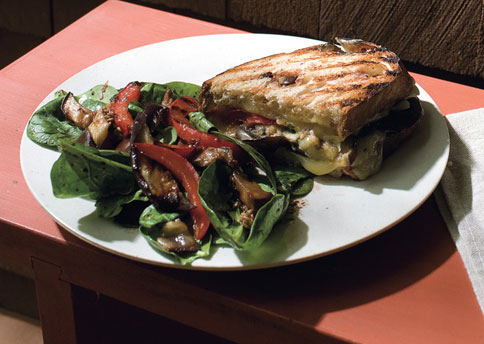 Eggplant Panini With Spinach Salad Recipe Eggplant Panini With Spinach Salad Recipe