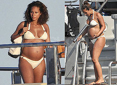 Pictures of Alicia Keys Pregnant in Bikini on Yacht Honeymoon with Swizz Beatz Pictures of Alicia Keys Pregnant in Bikini on Yacht Honeymoon with Swizz Beatz