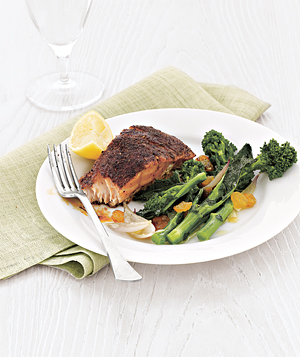 Fast And Easy Recipe For Blackened Salmon With Broccoli Rabe Fast And Easy Recipe For Blackened Salmon With Broccoli Rabe