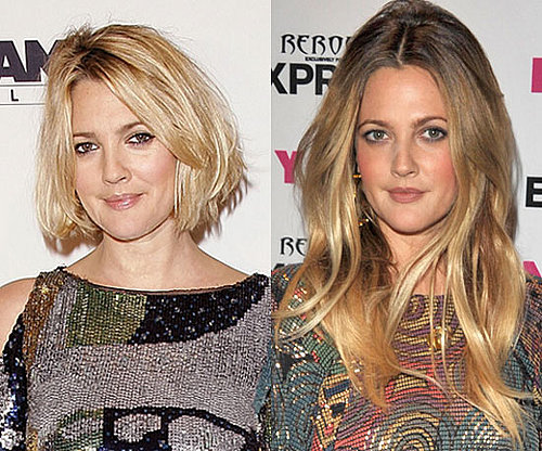 Pictures of Drew Barrymore With Short and Long Hair