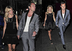 Pictures of Sienna Miller and Jude Law Out to Dinner With Robert Downey Jr. and Susan Downey
