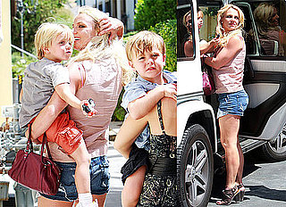 Pictures of Britney Spears on a Burger Run With Her Boys During a Break From Glee