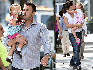Pictures of Ben Affleck and Jennifer Garner with Seraphina and Violet in New York