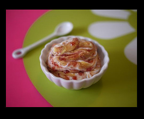 Peanut Butter and Jelly Swirled Yogurt Peanut Butter and Jelly Swirled Yogurt