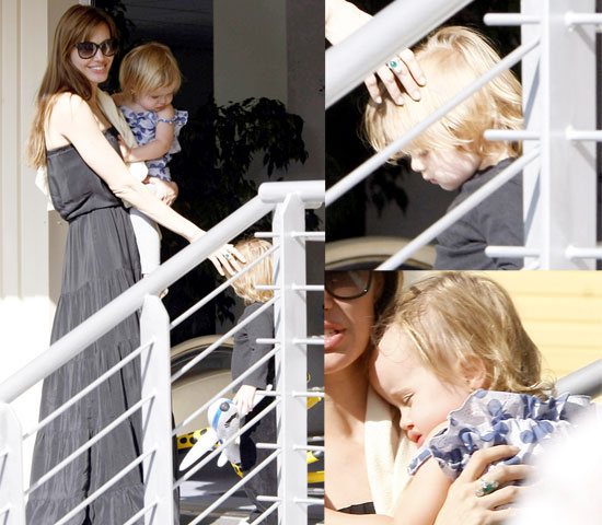 Pictures of Angelina Jolie, Knox and Vivienne