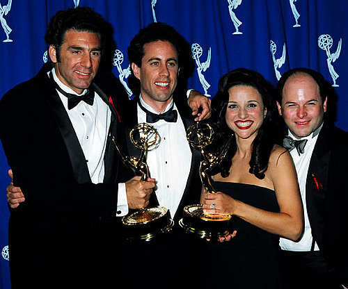 The cast of Seinfeld celebrated their 1993 outstanding comedy series win together.
The cast of Seinfeld celebrated their 1993 outstanding comedy series win together.