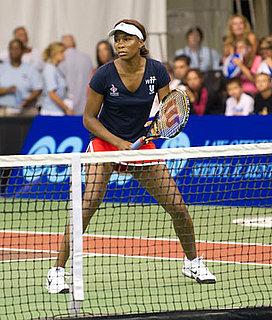 Venus Williams Teaching Tennis at Legends II Clinic on August 26