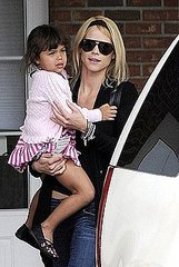 Newly single Elin Nordegren was seen out with her two children - daughter Sam, 3, and son Charlie, 1 - in Orlando, Florida today