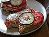 Picture of Bagel With Cream Cheese, Cucumbers, and Heirloom Tomatoes