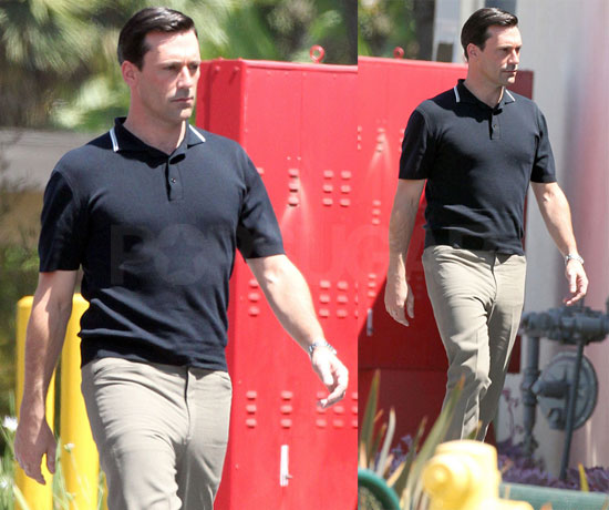 Pictures of Jon Hamm on Set of Mad Men