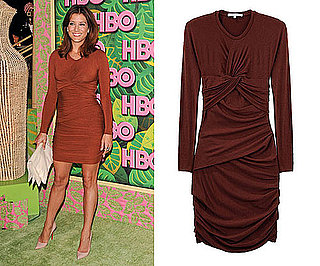 Kate Walsh Wearing Rust-Colored Carven Dress at HBO Emmys Afterparty