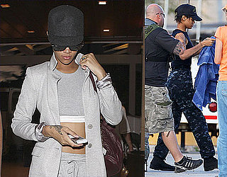 Pictures of Rihanna Getting on Board Battleship in Hawaii