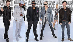Penn Badgley, Usher, Justin Timberlake, Ne-Yo, and Jared Leto at 2010 MTV VMAs 2010-09-12 19:46:30 Penn Badgley, Usher, Justin Timberlake, Ne-Yo, and Jared Leto at 2010 MTV VMAs 2010-09-12 19:46:30