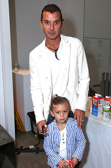Gavin Rossdale and son Kingston Rossdale attend the Edun Spring 2011 fashion Show in NYC