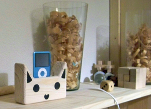Wooden Cat Docking Station From Etsy