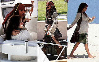 Pictures of Johnny Depp and Penelope Cruz Shooting Pirates of the Caribbean 4