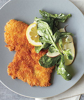 Recipe For Crispy Pork Cutlets With Arugula and Apple Salad