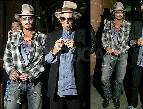 Pictures of Johnny Depp and Keith Richards In London