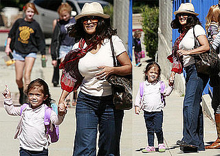 Pictures of Salma Hayek and Valentina Pinault Arriving at School in LA