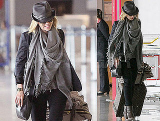 Pictures of Scarlett Johansson at Airport in France