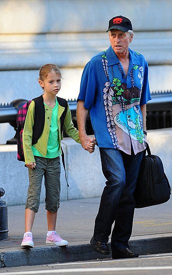 Michael Douglas was spotted taking his daughter Carys Zeta Douglas to her Manhattan school.