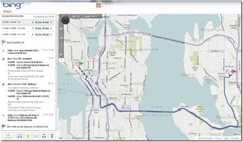 Bing Maps Gets Transit Directions
