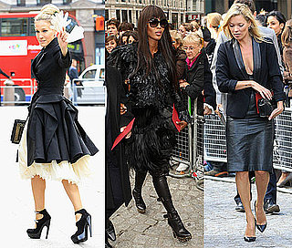 Pictures of Kate Moss, Naomi Campbell, and Sarah Jessica Parker at Alexander McQueen's Memorial service