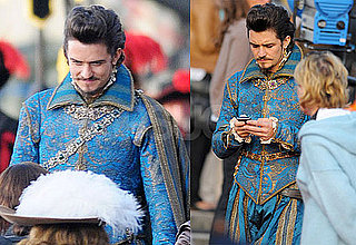 Pictures of Orland Bloom and Christoph Waltz Filming The Three Musketeers