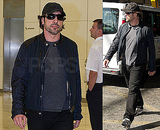Pictures of Javier Bardem at the Airport With His Mother