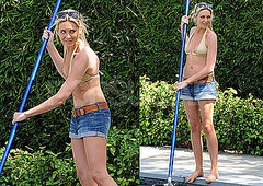 Pictures of The Hills' Stephanie Pratt Cleaning Her Pool in a Bikini