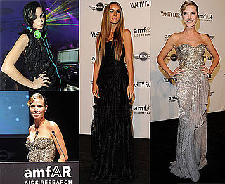 Heidi Klum, Leona Lewis, Erin Wasson and Leigh Lezark at Milan Fashion Week amFAR Auction