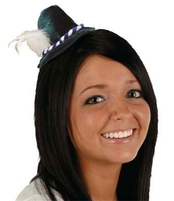 Tiny Alpine Hat Hair Clip For Oktoberfest