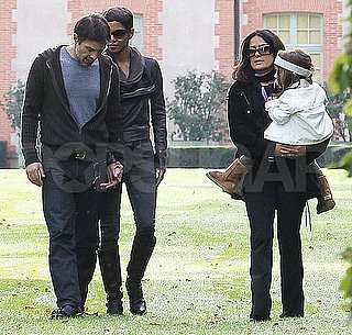 Pictures of Halle Berry and Olivier Martinez Holding Hands at Salma Hayek's French Home With Valentina