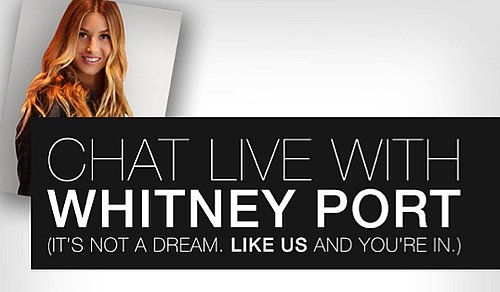 Whitney Port Live Chat on Rue La La