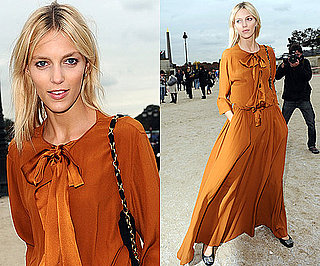 Photos of Anja Rubik at Chloe Spring 2011 Show at Paris Fashion Week