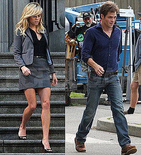 Pictures of Reese Witherspoon and Chris Pine Shooting This Means War