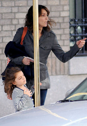 Pictures of Tina Fey and Alice Richmond Heading to School in NYC