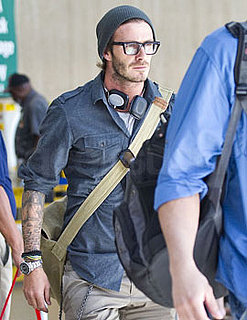 Pictures of David Beckham With Bowers & Wilkins Headphones