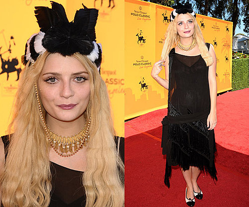 Photos of Mischa Barton in a Black and White Furry Hat
