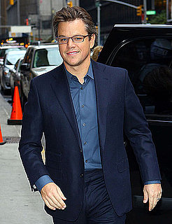 Pictures and Video of Matt Damon on David Letterman 10/12/2010