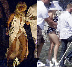 Pictures of Lady Gaga in a Bikini With Luc Carl in Greece Pictures of Lady Gaga in a Bikini With Luc Carl in Greece