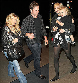 Pictures of Jessica Simpson, Eric Johnson, Ashlee Simpson and Bronx in NYC